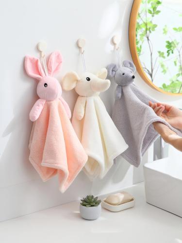 Thickened Animals Hand Towel Bath Kitchen Microfiber Towel