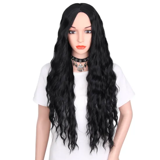 Fashion Colorful Cheap Price Customized Long Curly Good Quality Heat Resistant Fiber For Black Women Wholesale Synthetic Wigs