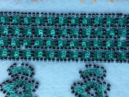 New special embroidery beaded patch chapter