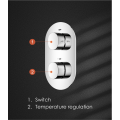 3 fonctions Valve d'interrupteur de douche rond thermostatique