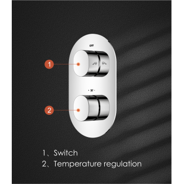 3 funzioni Valvola di interruttore doccia rotondo termostatico