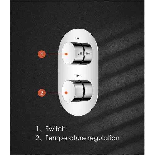 3 funciones Válvula de interruptor de ducha redonda termostática