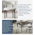 Silla de comedor moderna con estructura de metal de tela