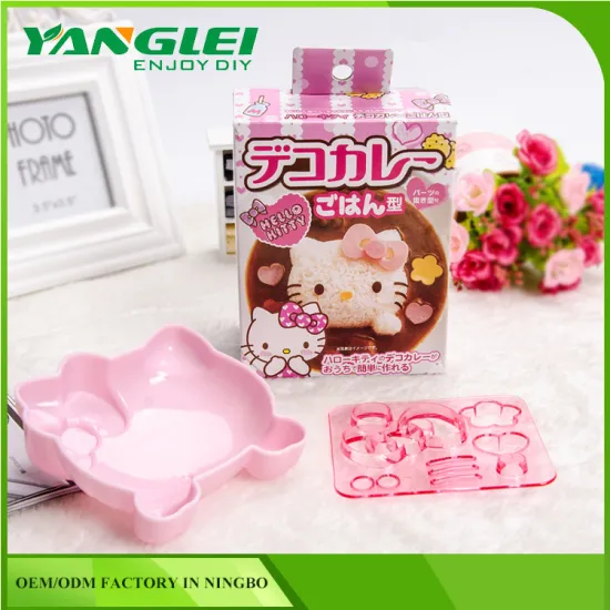 Kitchen plastic cat shaped sushi rice mold/plastic mold making