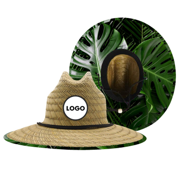 Custom American Seaside Lifeguard Straw Hat for Men and Women