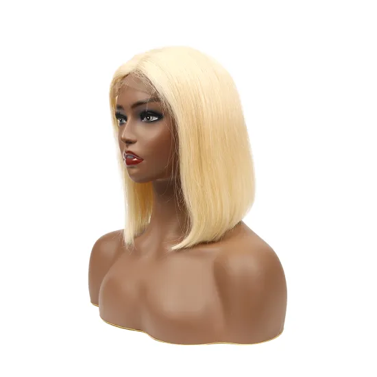10 Inch Short Straight Bob Human Hair Wig With Bangs,Colorful Cosplay Daily Party Flapper Wig For Women And Kids