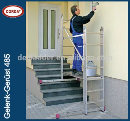 folding ladder structure and feature aluminuim scaffold combination ladder