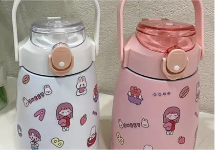 school joy shaker water bottle for kidswith straw