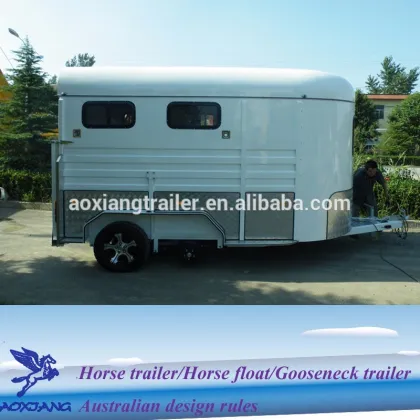 best choice 2 horse angle load caravan trailer with kitchen
