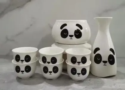 Hand-Painted Porcelain Shochu Sake Set