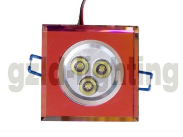 3w led crystal glass recessed glass downlights