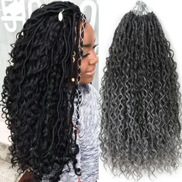 Omber Pre-looped River Goddess Locs Crochet Hair Long River Locs Crochet Goddess Faux Locs braid Crochet Hair