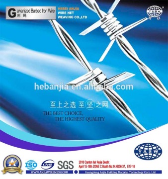 pvc coated barbed iron wire China factory