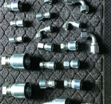 Sepasang Union-one Konektor Selang Hidrolik lurus Crimp