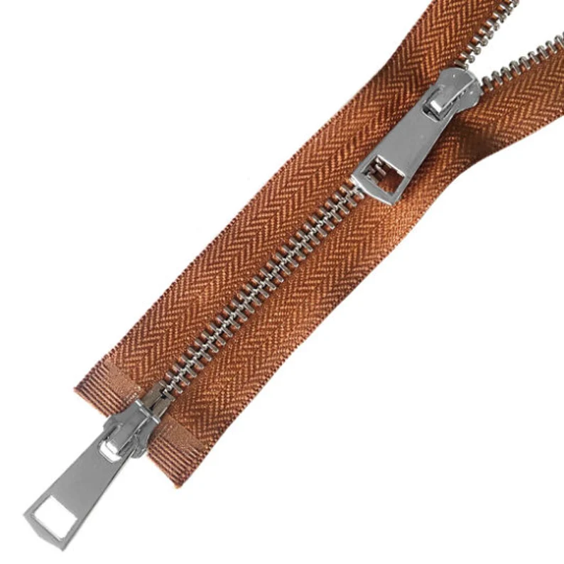 Double Slider Metal Zipper
