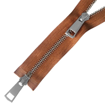 Zipper de metal de extremo abierto bidireccional personalizable