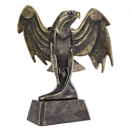 Home decor eagle wing sculpture beauty bronze eagle trophy