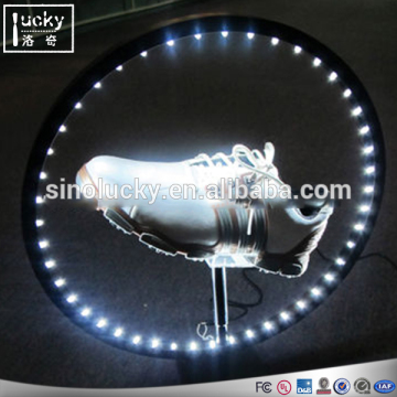 Round Acrylic Shoe Rack With LED Lighting