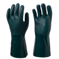 Guantes antideslizantes recubiertos de PVC verde