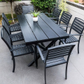 Outdoor Aluminum-Plastic-Wood Cross Table