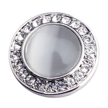 Noosa chunk buttons with diamond, suitable for bracelets/necklaces