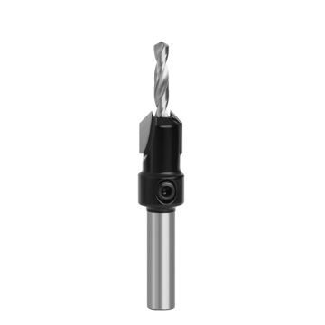 Adjustable Woodworking Drill Bit Set including Screw Cutters, Countersinks & Hex Key Wrench