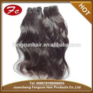Unprocessed wholesale virgin Indian human hair weft natural wave