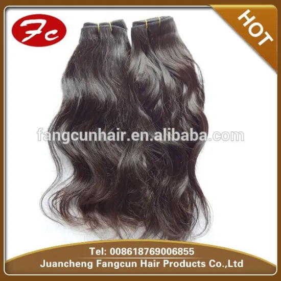 Unprocessed wholesale virgin Indian human hair weft natural wave