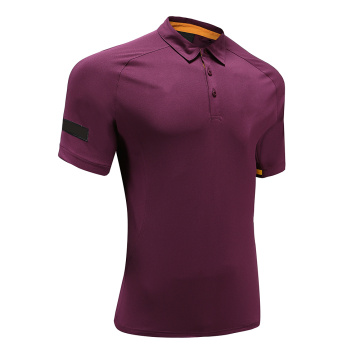 Mens Purple Dry Fit Rugby Wear Polo Shirt