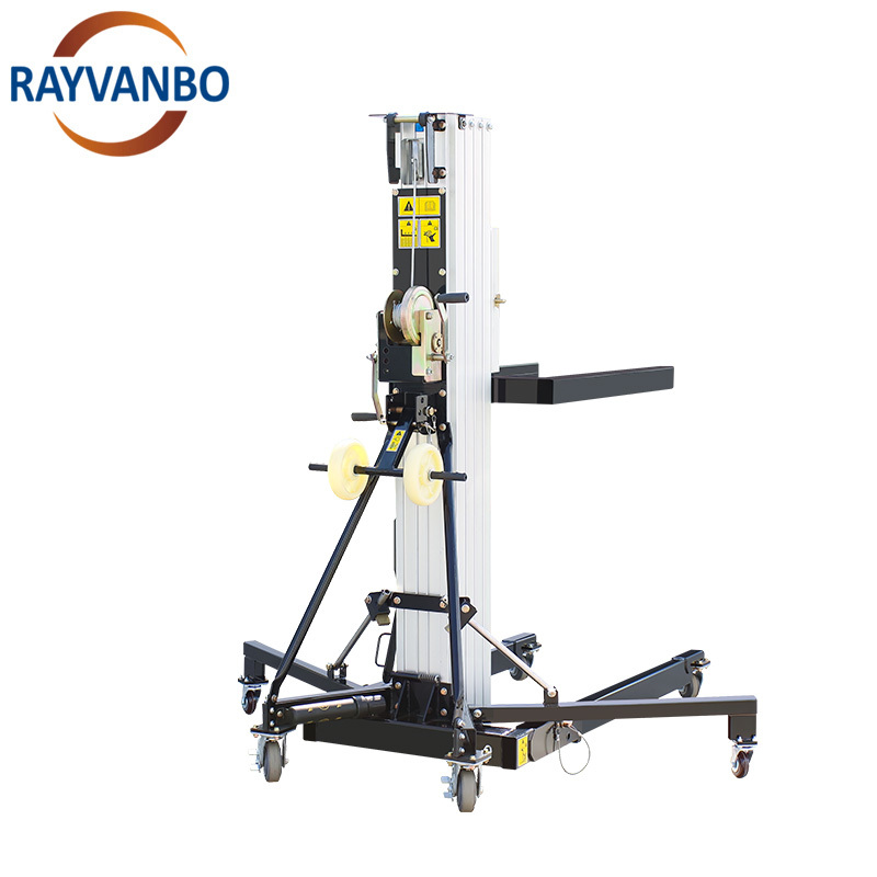 Hot Selling Aluminum Mast Machine: Hand Operated Lift Material Handling Equipment