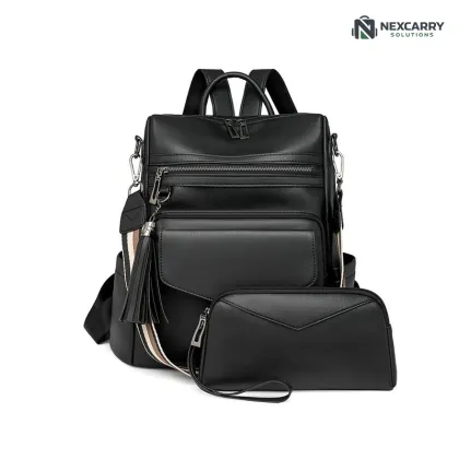 ChicLeather Women`s Casual PU Backpack (with Wallet)