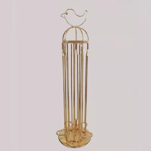 Coffee capsule holder bird cage gold style