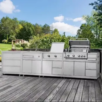 Professional China Supplier: Customized Stainless Steel Waterproof Outdoor Kitchen Cabinet BBQ
