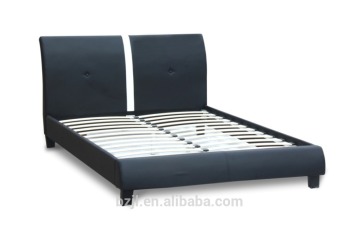 Tianjin new bed design luxury curve pu leather bed xs-9029