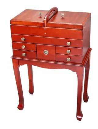 Standing Wooden Sew Box with Legs