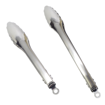 10/13 Inch Stainless Steel Locking Kitchen Cooking Tongs - 2 Pack