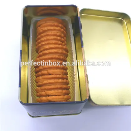 assorted square biscuit tin/rectangular colored tin