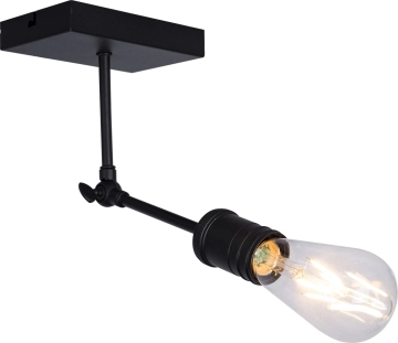 Lampu loket aluminium vintaj dengan kord kuasa untuk lampu siling