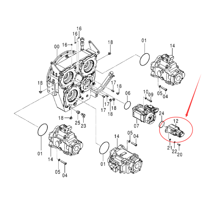 Запчасти экскаватора Hitachi 4482892 Гидравлический насос EX1200-5