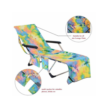 Promotion Colorful Beach Towel Lounge chair towel microfiber beach chair cover towel Supplier