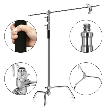 Magic Leg C Stand: Heavy Duty Light Stand with Fast Folding Arm for Photography
