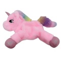 Animal en peluche de poney rose de la queue arc-en-ciel