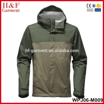 Waterproof windproof jacket cheap 100% polyester jacket with hooded for mens outdoor wear