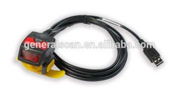 Generalscan Light-weight barcode scanner 1D Linear CCD Ring Barcode Scanner with USB cable, mini data collector