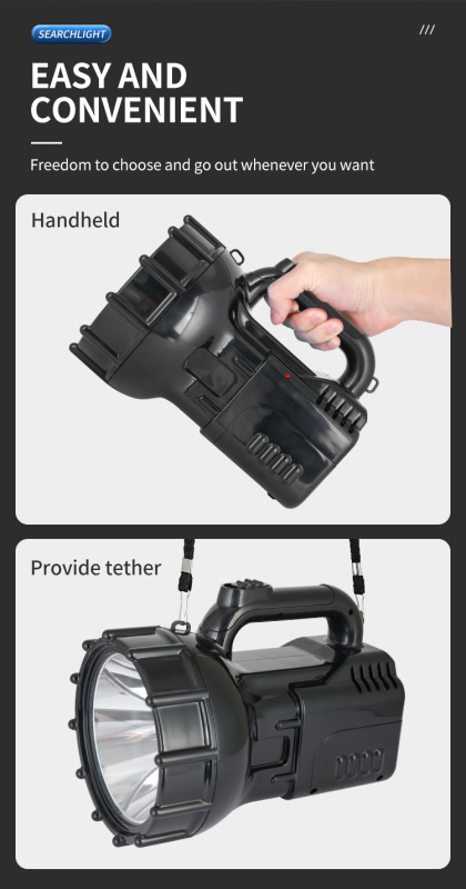 Handheld 1000m Long Range Energy Saving Hunting Searchlight