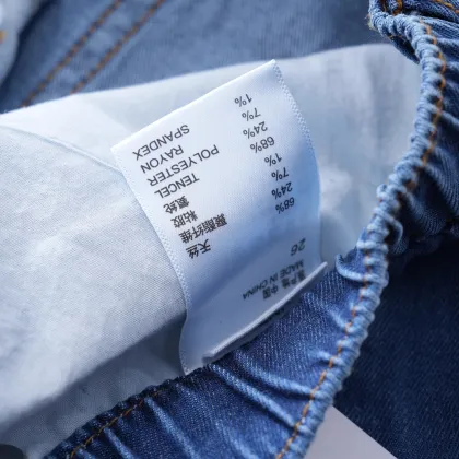 Wash denim jeans pantselastic waist children jeans girls