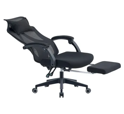 High quality ergonomic chair with footrest reclining chair for staff noon rest leisure chair