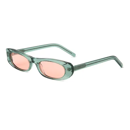 Low MOQ Y2K Transparent Frame Acetate Sunglasses