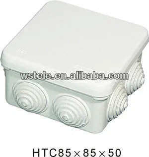 HTC 85*85*50mm waterproof plastic junction boxes with IP65