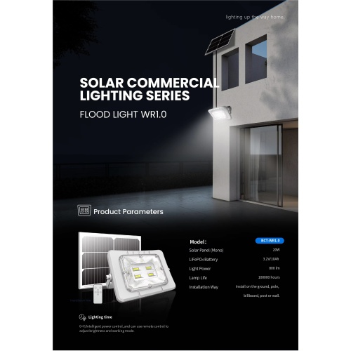 Efficient 300W Solar Powered Floodlight for Outdoor Use